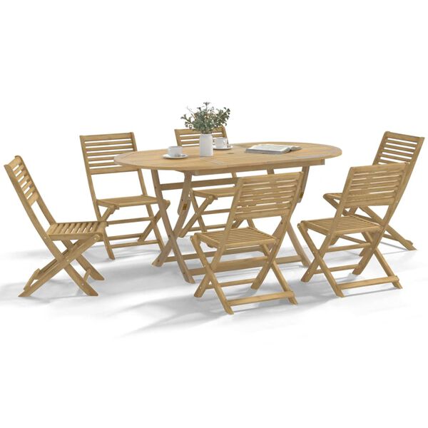 vidaXL Cadeiras de jardim dobráveis 6 pcs 48,5x61,5x87cm acácia maciça
