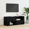 vidaXL Gabinete para TV com gaveta Carvalho Preto 100 x 35 x 40 cm