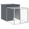 vidaXL Galinheiro com anexo 110x609x110 cm a&ccedil;o galvanizado antracite