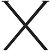 vidaXL P&eacute;s para mesa de jantar em formato de X, 2 pe&ccedil;as, preto, 70x(72-73) cm, a&ccedil;o