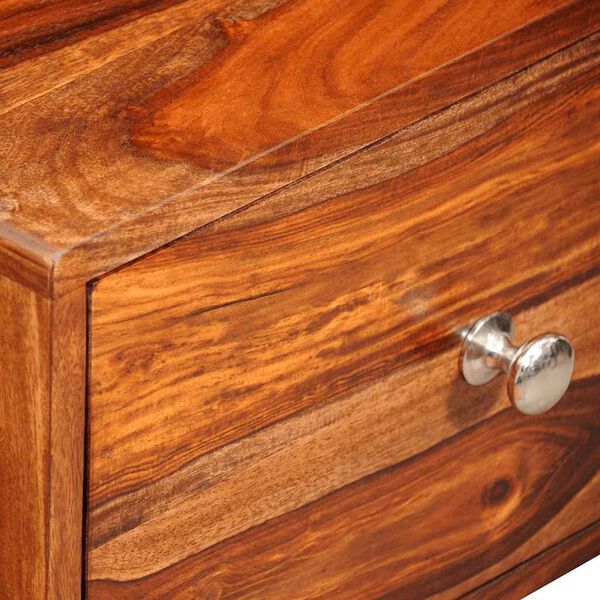 vidaXL Mesa de cabeceira com 1 gaveta 55 cm madeira de ac&aacute;cia maci&ccedil;a