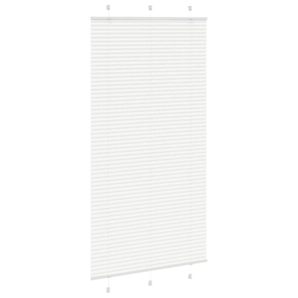 vidaXL Branco Plissada Cega 105x200cm Largura Tecido 104,4cm Poli&eacute;ster