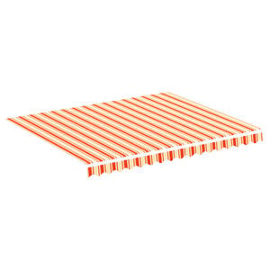 vidaXL Tecido de substitui&ccedil;&atilde;o para toldo amarelo e laranja 300x250 cm poli&eacute;ster
