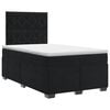 vidaXL Cama box spring com colch&atilde;o Preto 120 x 190 cm Veludo