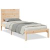 vidaXL Cama extra longa sem colch&atilde;o 100x210 cm madeira maci&ccedil;a