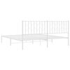 vidaXL Estrutura de cama com cabeceira 183x213 cm metal branco