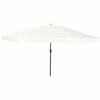 vidaXL Guarda-sol de Jardim Areia 394 x 394 x 248 cm Poli&eacute;ster e A&ccedil;o