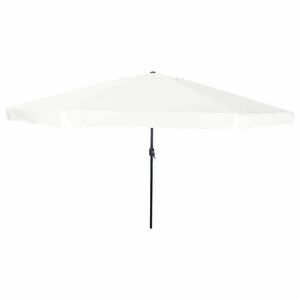 vidaXL Guarda-sol de Jardim 394 x 394 x 248 cm Poli&eacute;ster e A&ccedil;o Areia