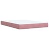 vidaXL Cama com molas/colch&atilde;o 140x190 cm veludo rosa