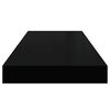 vidaXL Prateleiras de parede suspensas 4 pcs 60x23,5x3,8 cm MDF preto