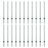 vidaXL Poste de Cerca Embutido 22 unid. Verde 140 cm