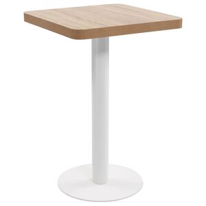 vidaXL Mesa bistr&ocirc; 50x50 cm MDF castanho-claro