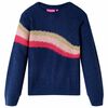Camisola de malha para crian&ccedil;a azul-marinho 128