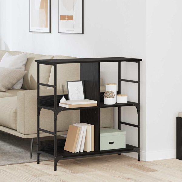 vidaXL Estante Carvalho preto 78.5 x 33 x 82 cm Madeira processada