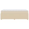 vidaXL Estrutura da Cama com colch&atilde;o Creme 90 x 200 cm tecido