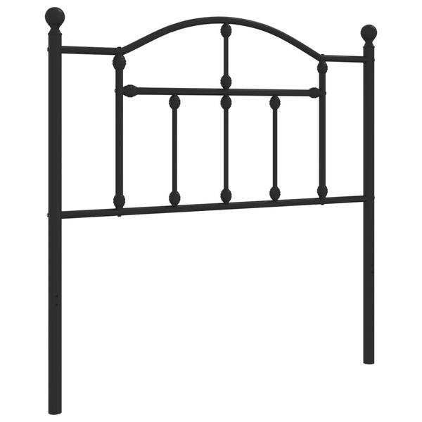 vidaXL Cabeceira de substitui&ccedil;&atilde;o 90 cm metal preto