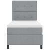 vidaXL Cama Box com colch&atilde;o Cinzento-claro 90 x 200 cm tecido