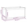 vidaXL Vasos/floreiras de jardim 2 pcs 100x50x50cm pinho maci&ccedil;o branco