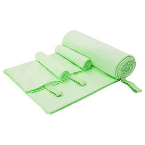 vidaXL Conjunto de Toalhas Esportivas 3 pcs Verde