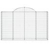 vidaXL Cesto gabião arqueado 200x30x120/140 cm ferro galvanizado