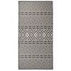 vidaXL Tapete de tecido plano para exterior 100x200 cm riscas pretas
