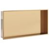 vidaXL Nicho parede p/ duche 62x32x9cm a&ccedil;o inoxid&aacute;vel dourado escovada