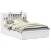 vidaXL Cama sem colch&atilde;o 140x190 cm madeira de pinho maci&ccedil;a branco