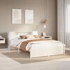 vidaXL Cama com estante sem colch&atilde;o 140x200 cm pinho maci&ccedil;o branco