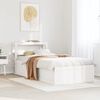 vidaXL Estrutura de cama com cabeceira 90x190 cm pinho maci&ccedil;o branco