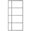 vidaXL Porta deslizante vidro ESG fosco e alum&iacute;nio 102,5x205 cm preto