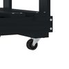 vidaXL Suporte de lenha c/ rodas 76,5x40x108 cm pinho maci&ccedil;o preto
