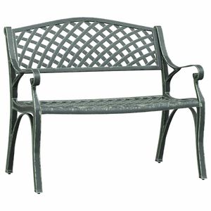 vidaXL Banco de jardim 102 cm alum&iacute;nio fundido verde