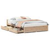 vidaXL Cama sem colch&atilde;o 140x190 cm madeira de pinho maci&ccedil;a