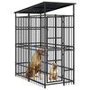vidaXL Canil de exterior com telhado 1,84 m&sup2; a&ccedil;o