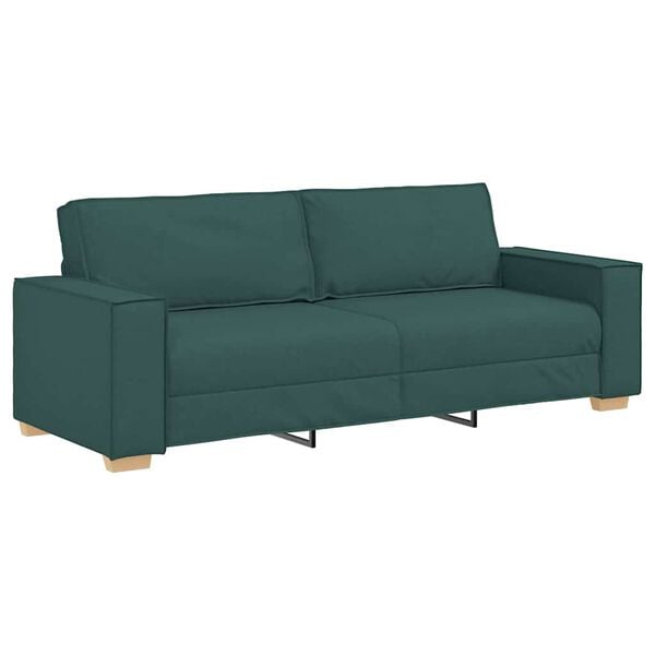 vidaXL Sof&aacute; Verde Escuro 220 x 78 x 84 cm tecido