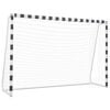vidaXL Baliza de futebol 300x200x90 cm metal preto e branco