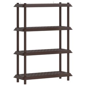 vidaXL Unidade de Estante 4 n&iacute;veis 100 x 40 x 136,5 cm PP Castanho