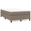 vidaXL Estrutura de cama com molas sem colch&atilde;o 120x200 cm tecido cinza-acastanhado