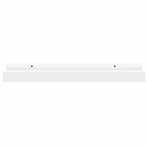 vidaXL Unidade de prateleiras com rebordo 2 pcs 40x9x3 cm MDF branco