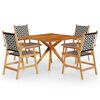vidaXL 5 pcs conjunto de jantar para jardim madeira de ac&aacute;cia maci&ccedil;a