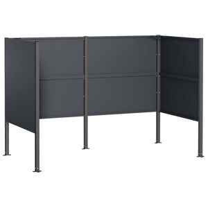 vidaXL Tela para Lixeira 167 x 85 x 113 cm A&ccedil;o Antracite