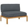 vidaXL Conjunto de Sof&aacute;s com almofada Liso Antracite 120 x 92 x 69 cm