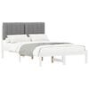 vidaXL Estrutura de Cama com Cabeceira Estofada Cinzento-claro