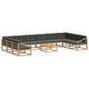 vidaXL Conjunto de Sof&aacute;s para Exterior 11 unid. Branco e Antracite