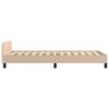 vidaXL Estrutura cama cabeceira 90x200 cm couro artificial cappuccino