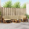 vidaXL Conjunto de Sof&aacute;s para Exterior 8 pcs Natural e Bege