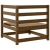 vidaXL Sof&aacute;s de canto jardim 2 pcs madeira pinho maci&ccedil;o castanho mel