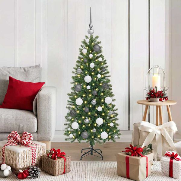 vidaXL &Aacute;rvore de Natal Artificial com 150 LEDs Verde 120 cm PE e PVC