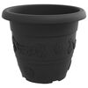vidaXL Vaso Redondo para Flores 24 pcs Preto &Oslash; 26 x 21.5 cm Pl&aacute;stico