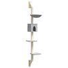vidaXL &Aacute;rvore parede p/ gatos c/ poste arranhador 187 cm cinza-claro
